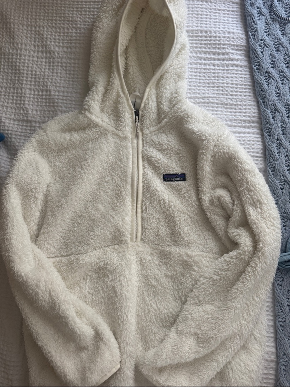 Patagonia Ivory Sherpa Half-Zip Hoodie